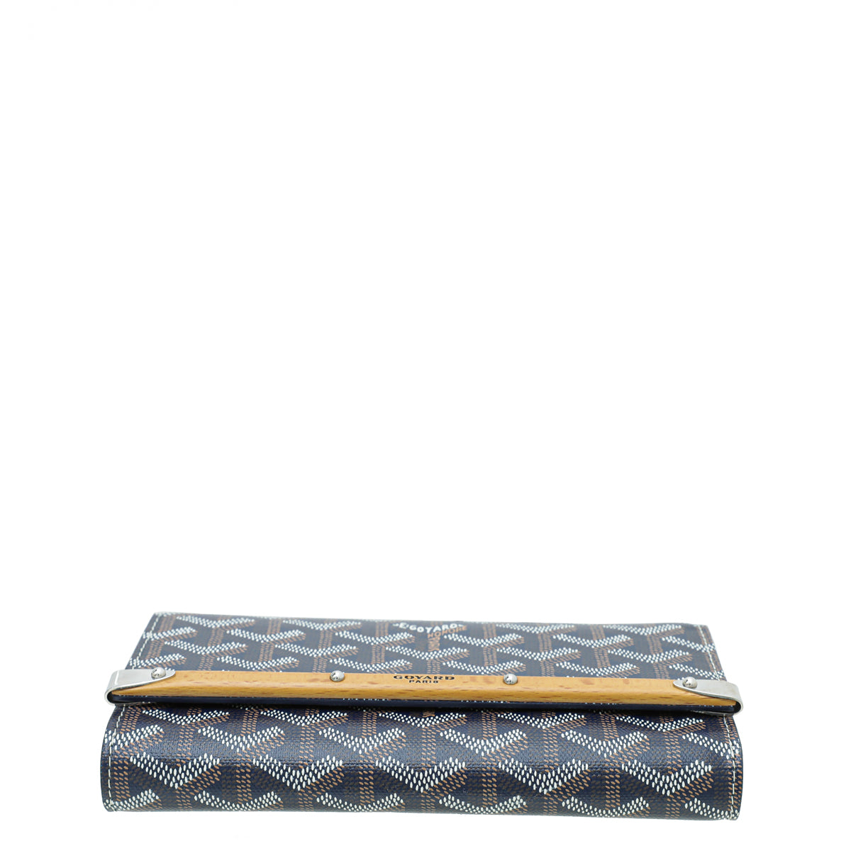Goyard Navy Blue Goyardine Monte Carlo Mini Wrist Pouch