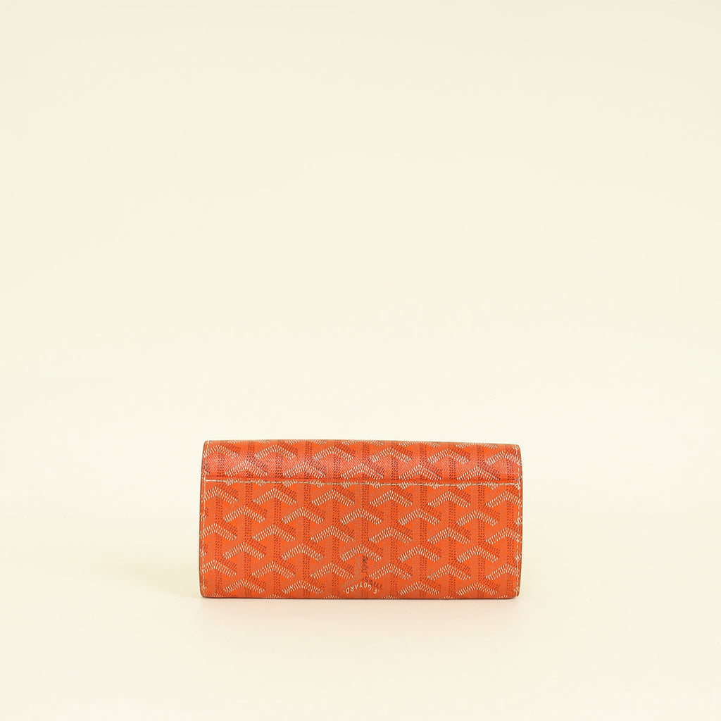 Goyard Orange Goyardine Varenne Continental Wallet