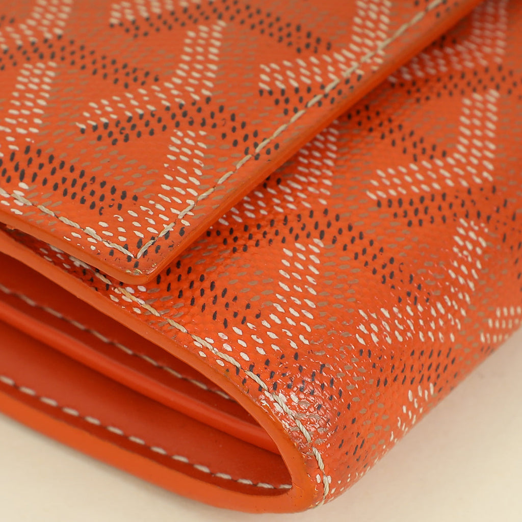 Goyard Orange Goyardine Varenne Continental Wallet