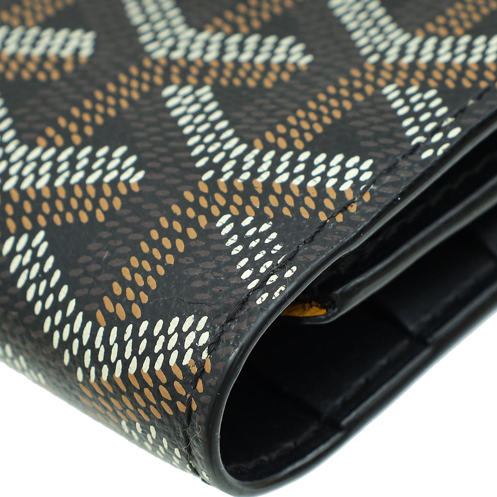 Goyard Black Goyardine Richelieu Continental Wallet