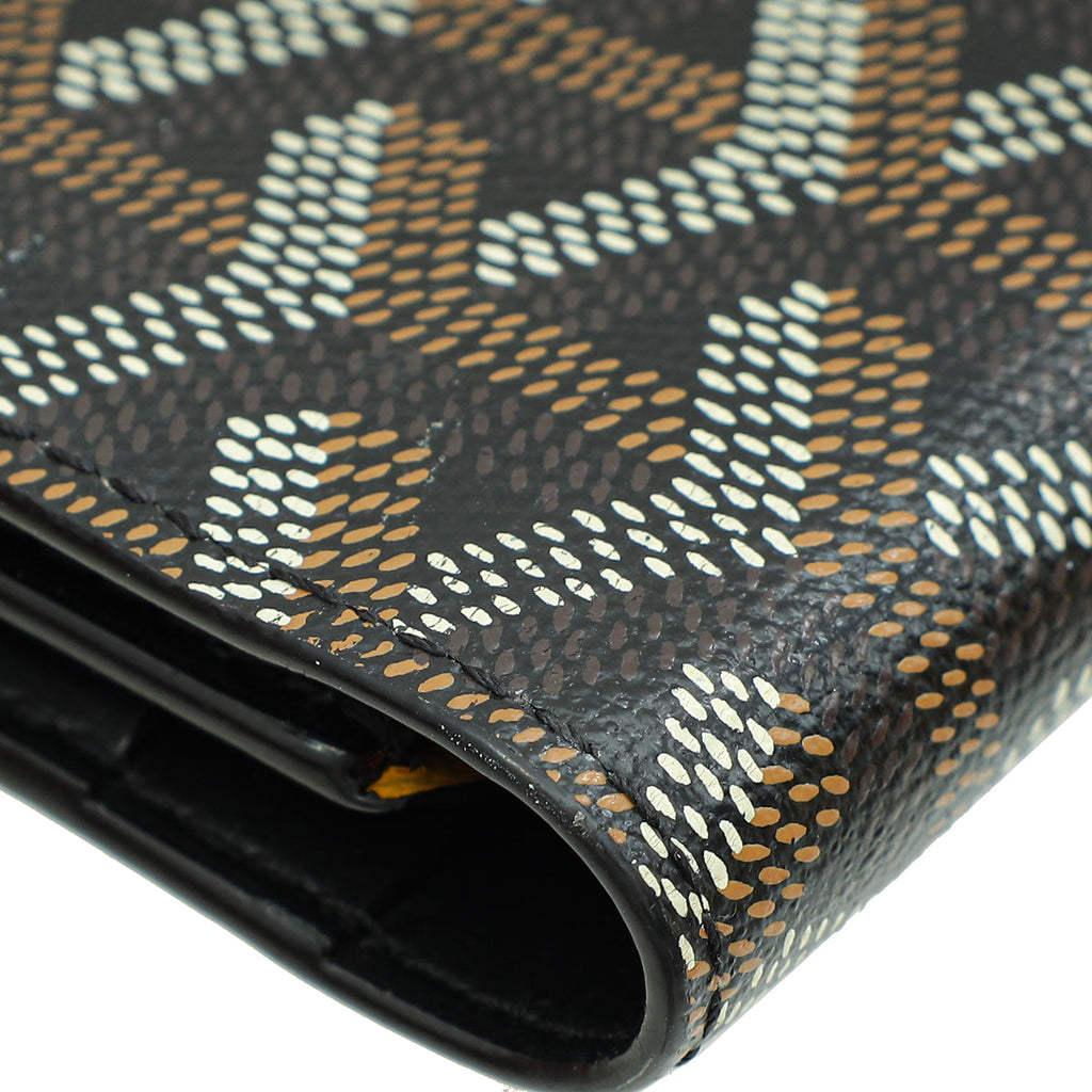 Goyard Black Goyardine Richelieu Continental Wallet