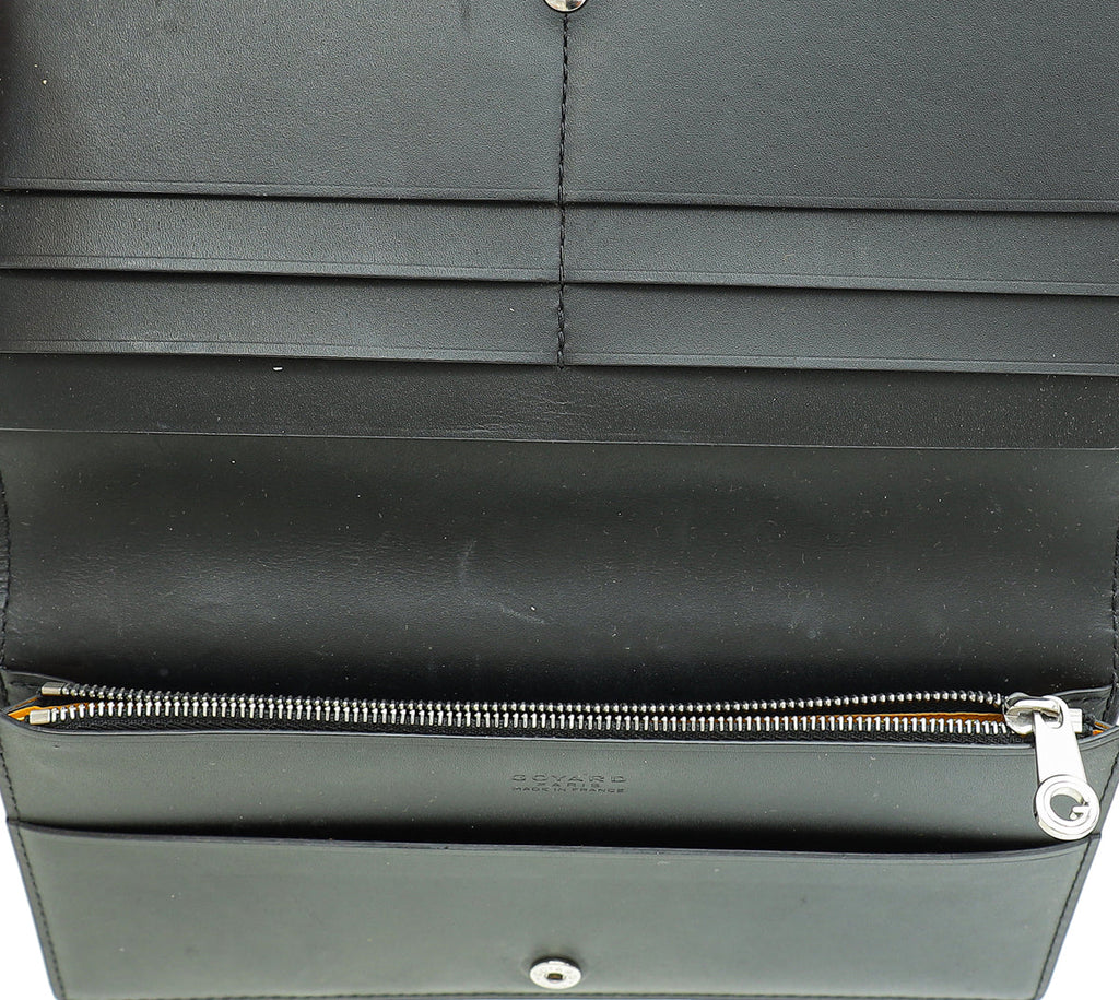 Goyard Black Goyardine Richelieu Continental Wallet