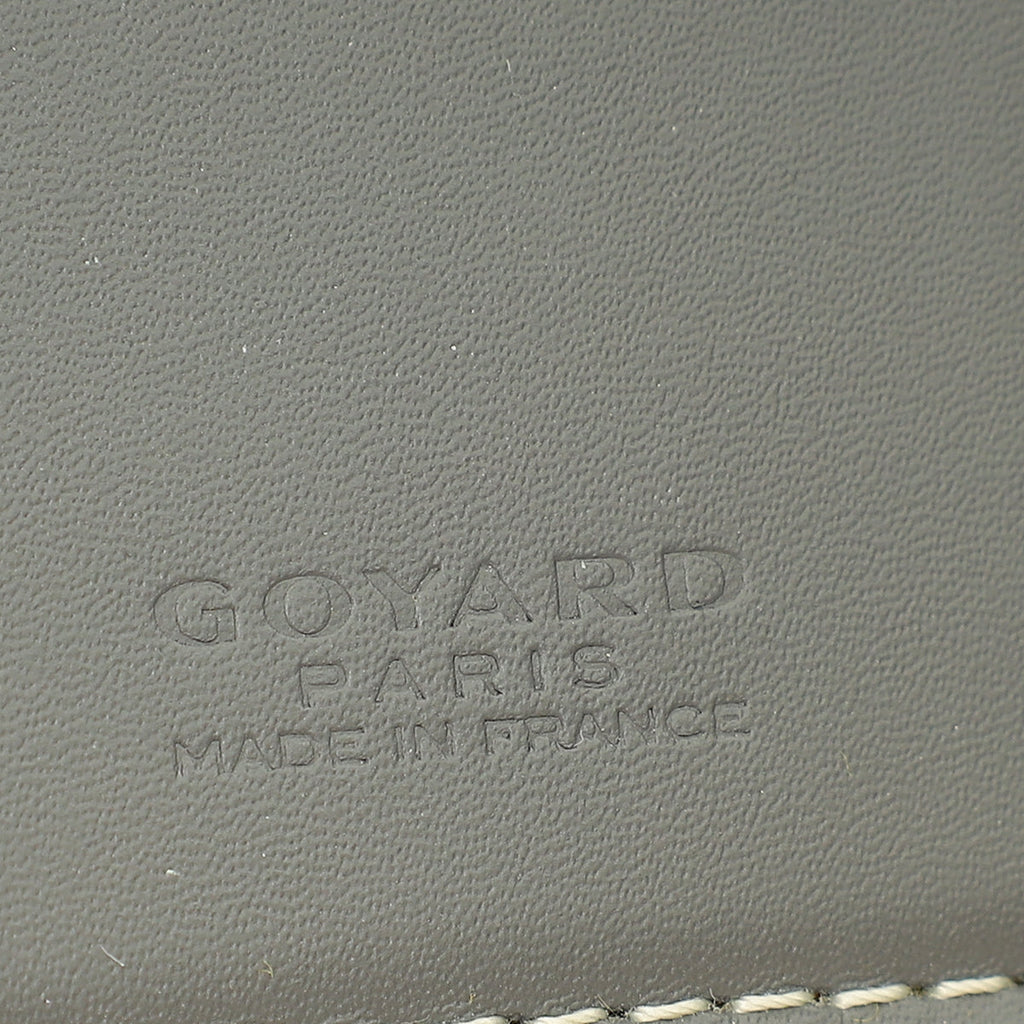 Goyard Gray Goyardine Saint Pierre Card Holder W/ Leopard Paint