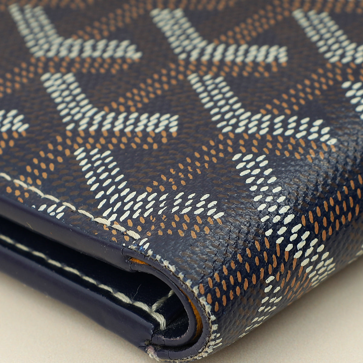 Goyard Navy Goyardine Victoire Wallet
