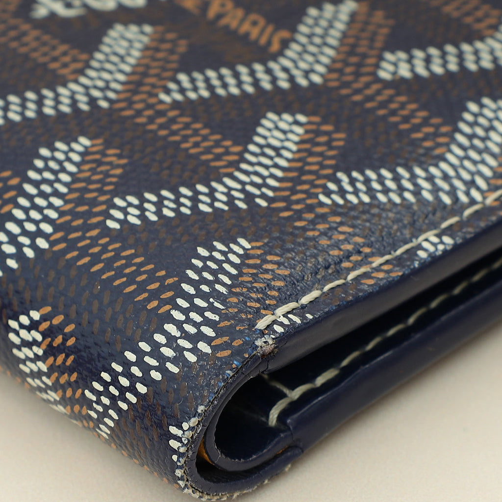 Goyard Navy Goyardine Victoire Wallet