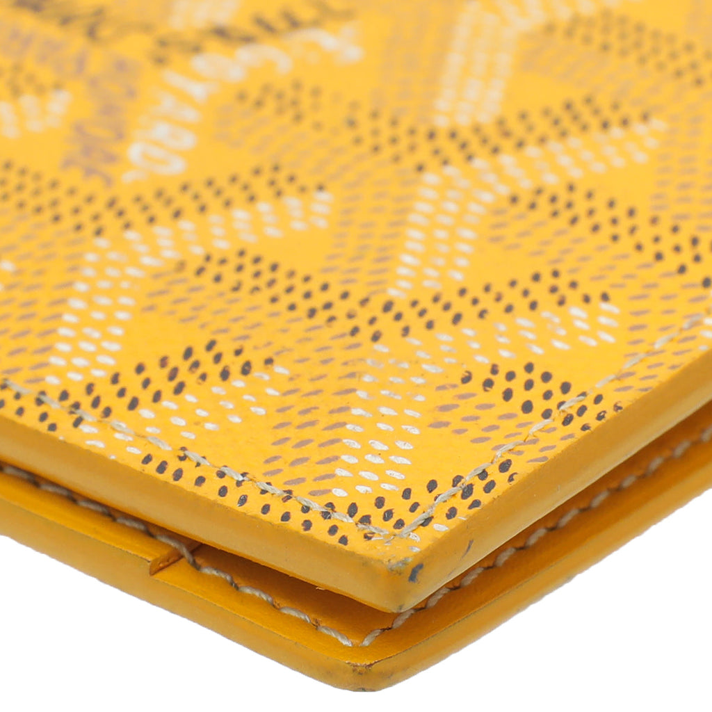 Goyard Yellow Goyardine Saint Marc Card Wallet