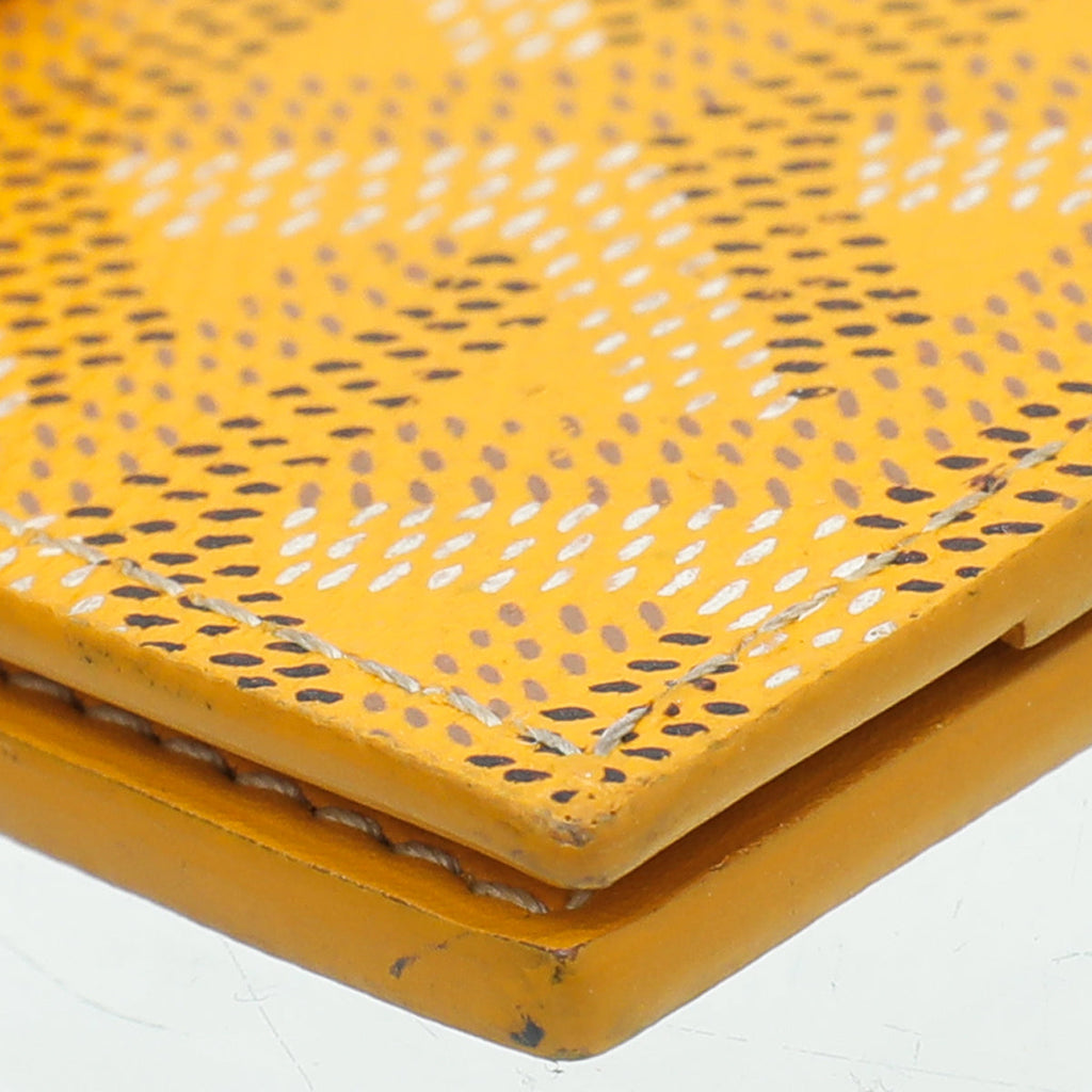 Goyard Yellow Goyardine Saint Marc Card Wallet