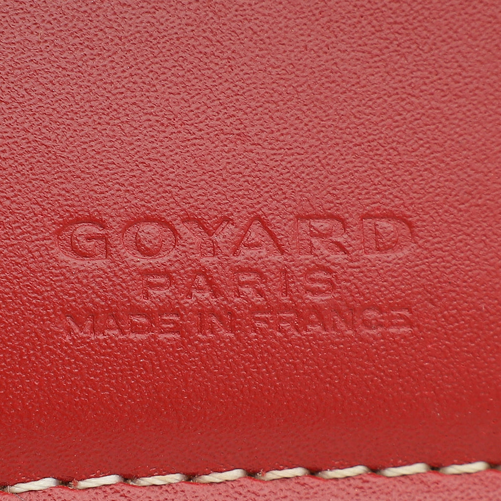 Goyard Red Goyardine Saint-Pierre Card Wallet