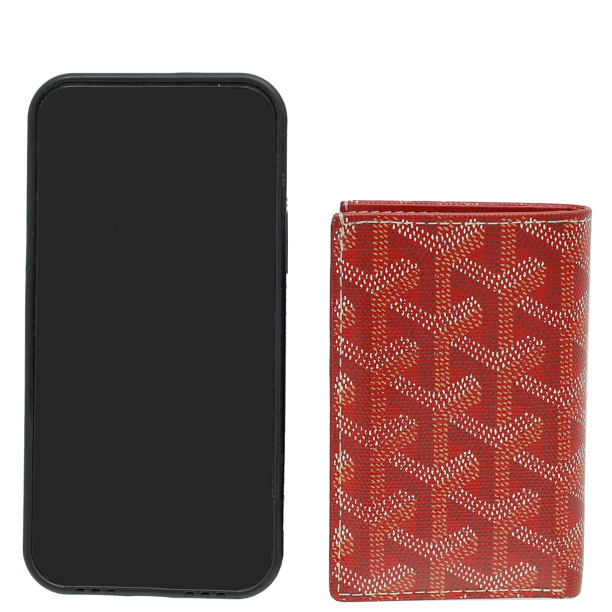 Goyard Red Goyardine Saint-Pierre Card Wallet