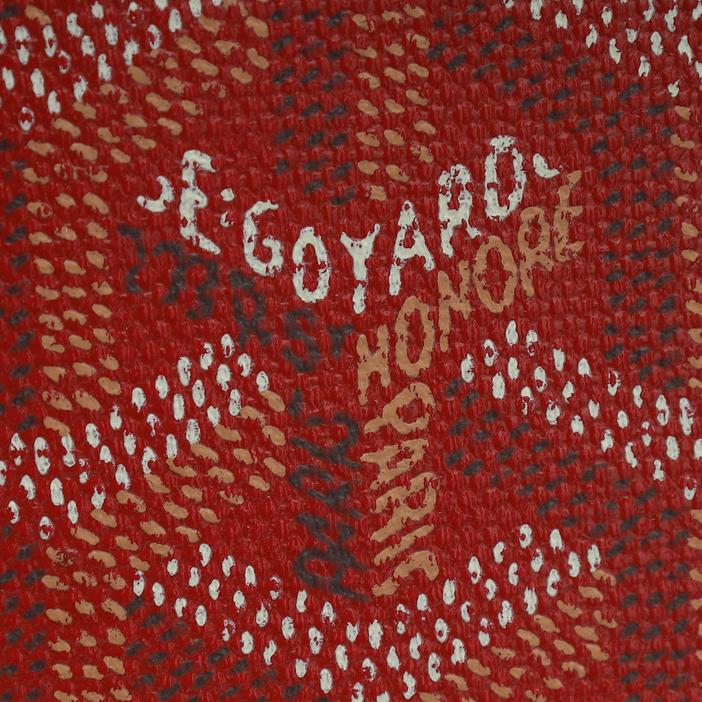 Goyard Red Goyardine Saint-Pierre Card Wallet