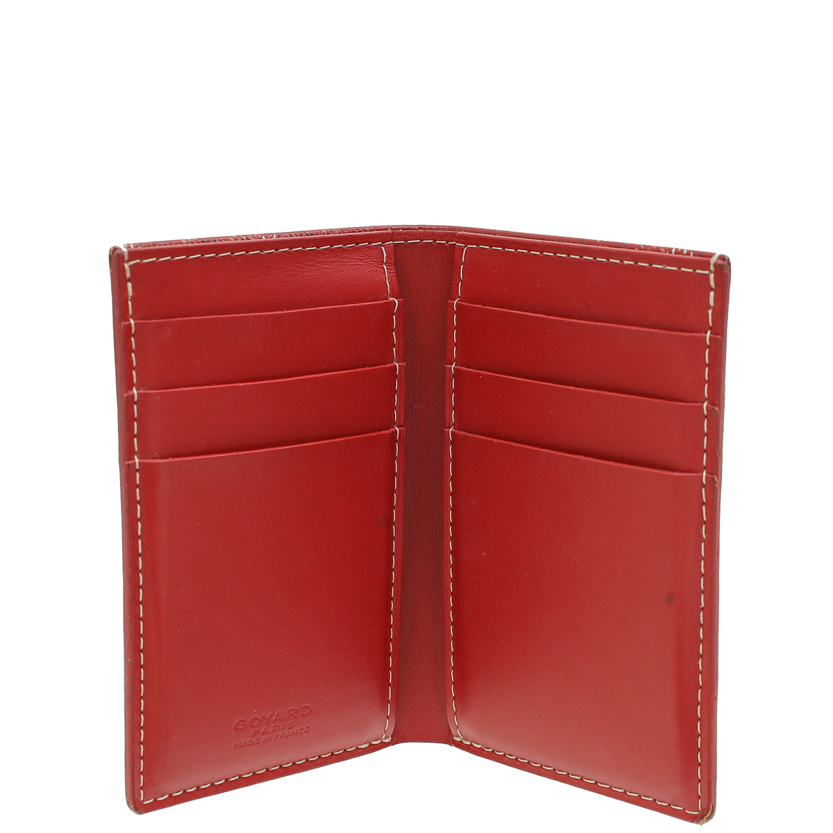 Goyard Red Goyardine Saint-Pierre Card Wallet