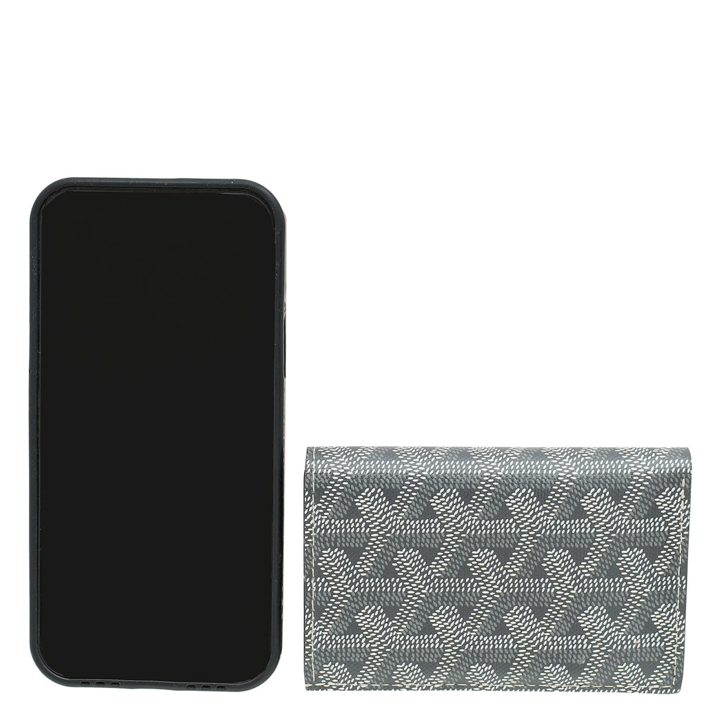 Goyard Grey Goyardine Saint Pierre Card Wallet
