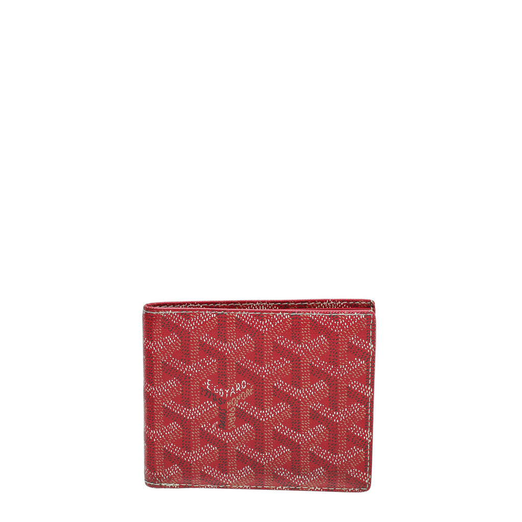 Goyard Red Goyardine Bifold Victoire Wallet