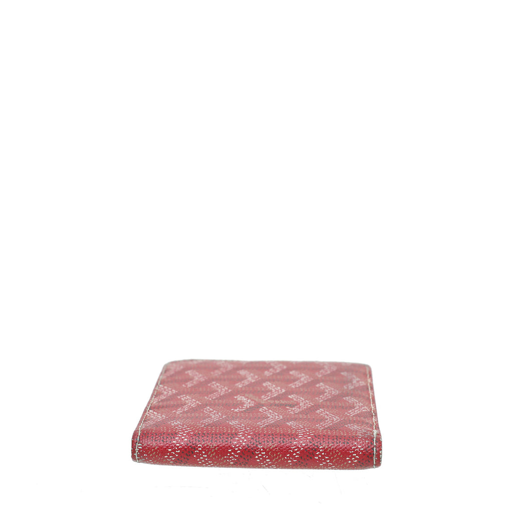 Goyard Red Goyardine Bifold Victoire Wallet