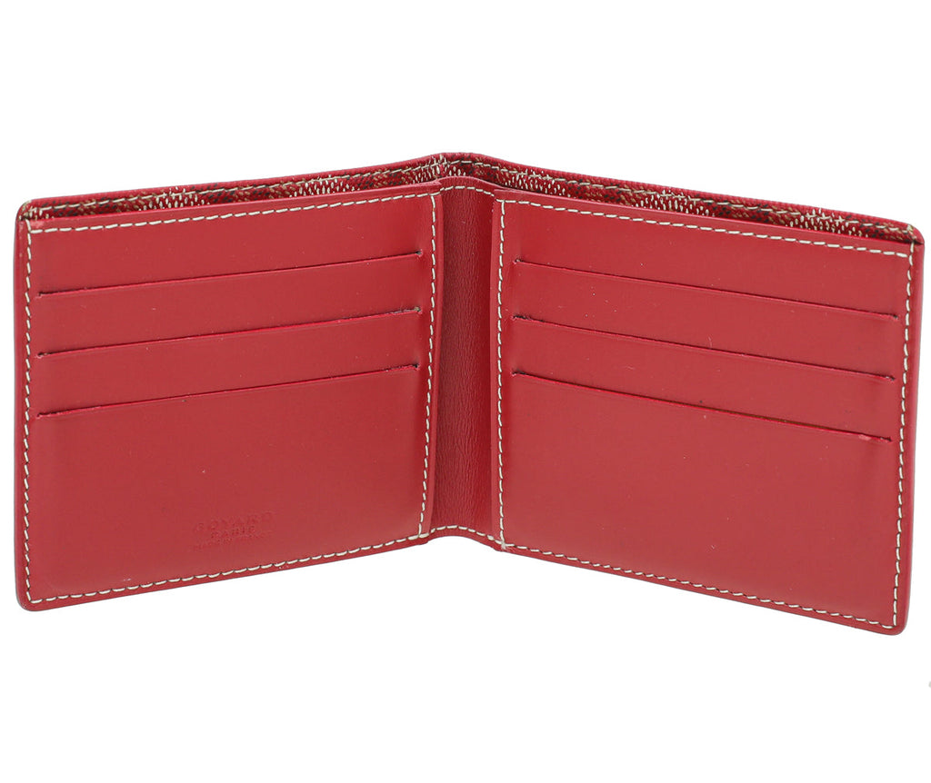 Goyard Red Goyardine Bifold Victoire Wallet