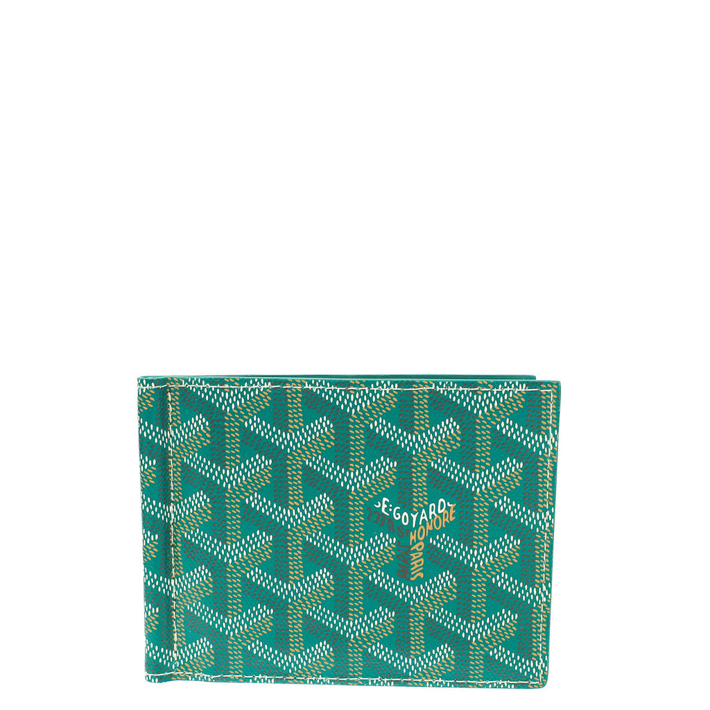 Goyard Green Goyardine Saint Thomas Bill Fold Wallet
