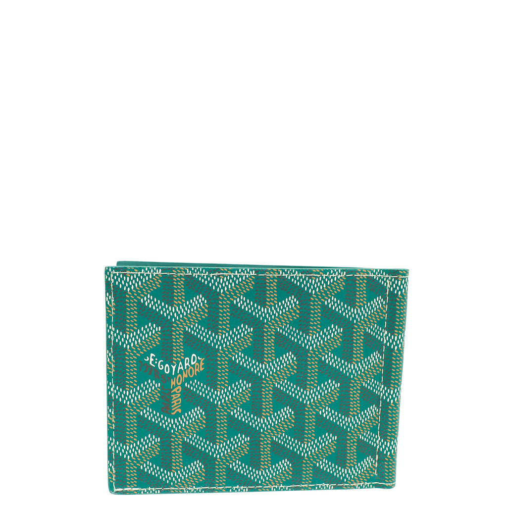 Goyard Green Goyardine Saint Thomas Bill Fold Wallet