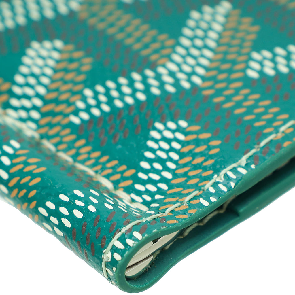 Goyard Green Goyardine Saint Thomas Bill Fold Wallet