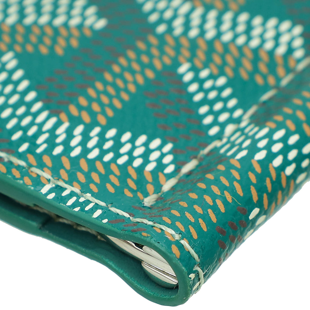 Goyard Green Goyardine Saint Thomas Bill Fold Wallet