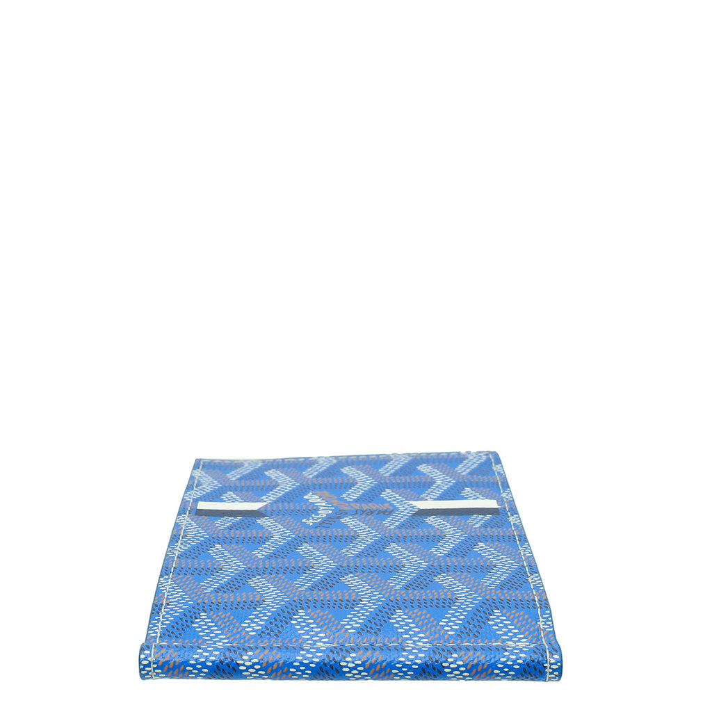 Goyard Blue Goyardine Saint Thomas Bill Fold Wallet