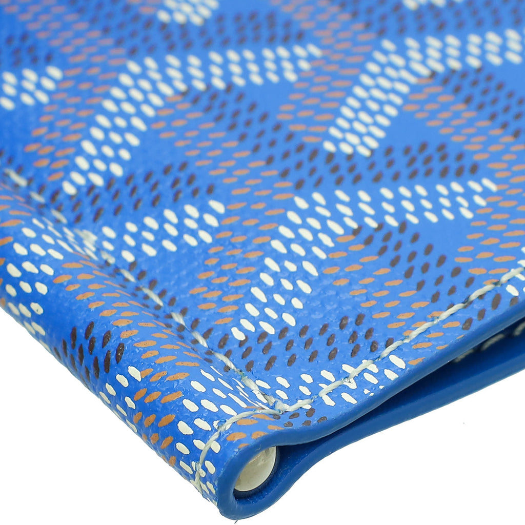 Goyard Blue Goyardine Saint Thomas Bill Fold Wallet