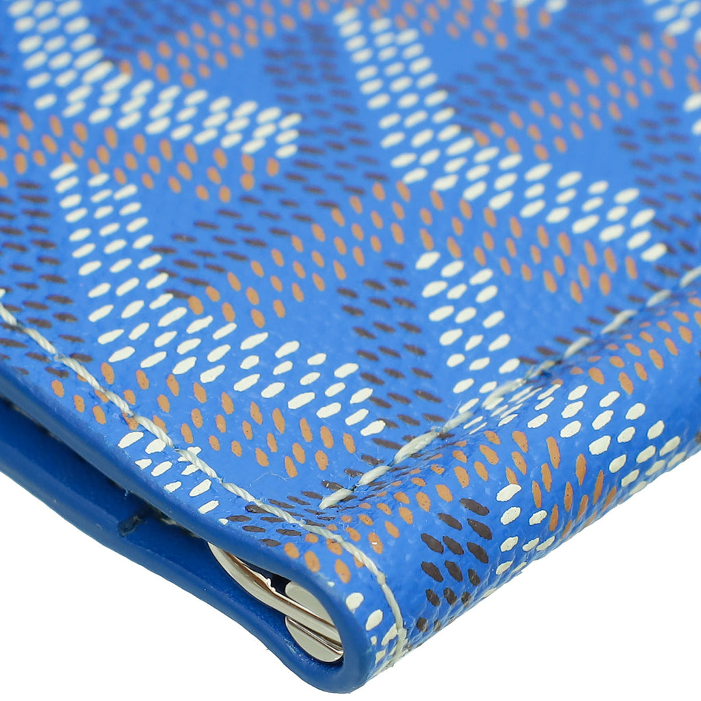 Goyard Blue Goyardine Saint Thomas Bill Fold Wallet