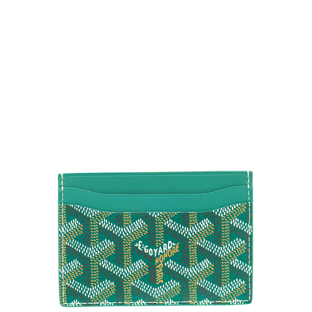 Goyard Green Goyardine Saint Sulpice Card Holder
