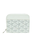Goyard White Goyardine Matignon PM Zippy Wallet