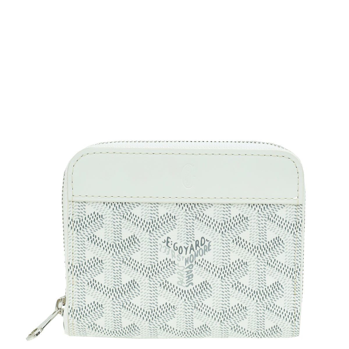 Goyard White Goyardine Matignon PM Zippy Wallet