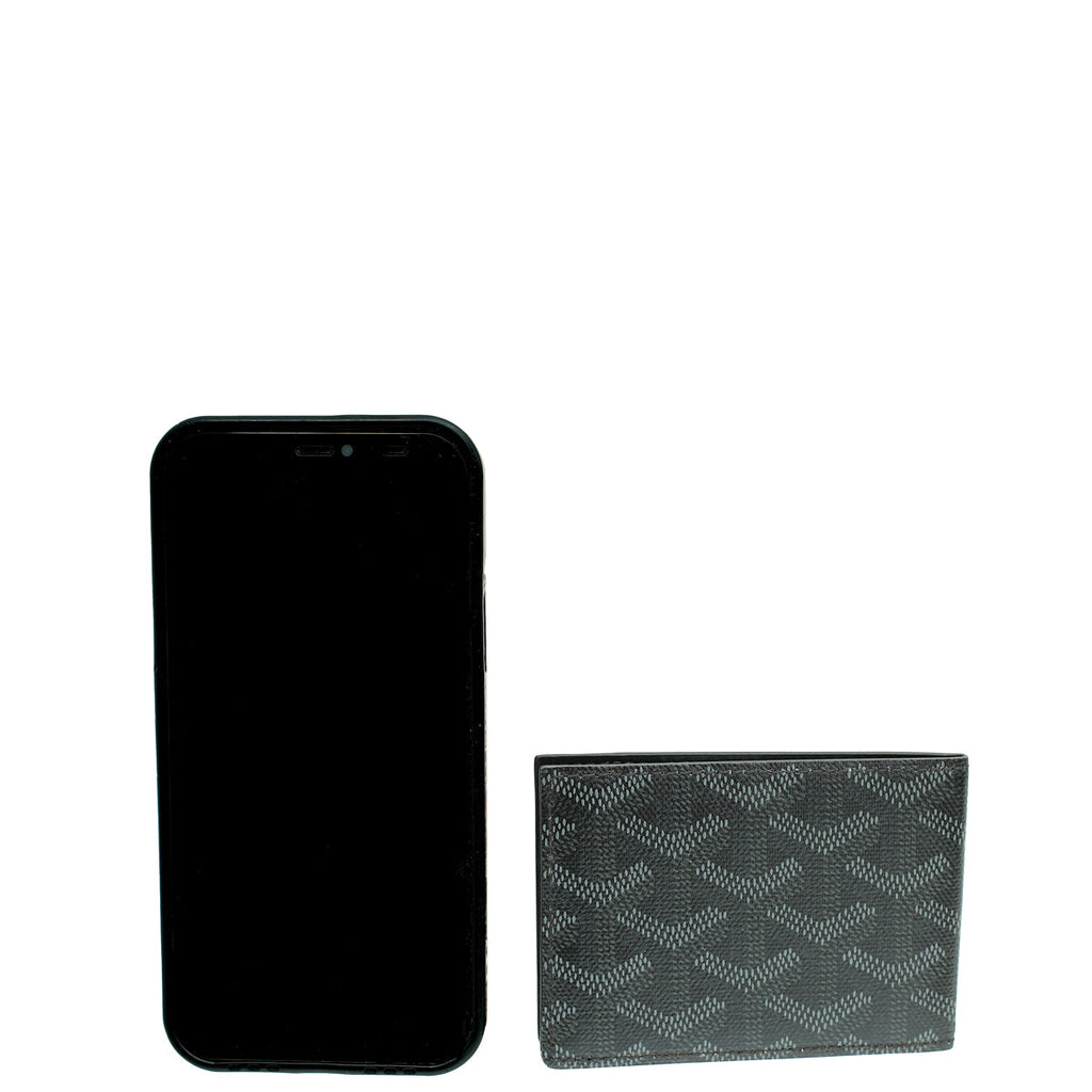 Goyard Black Goyardine Insert Victoire Card Wallet