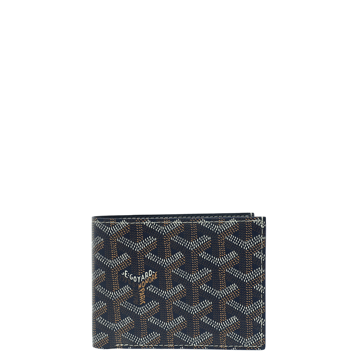 Goyard Navy Blue Goyardine Victoire Wallet