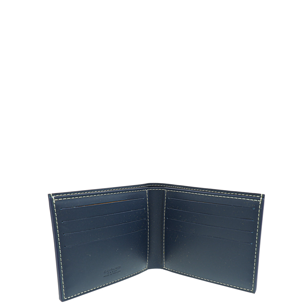 Goyard Navy Blue Goyardine Victoire Wallet