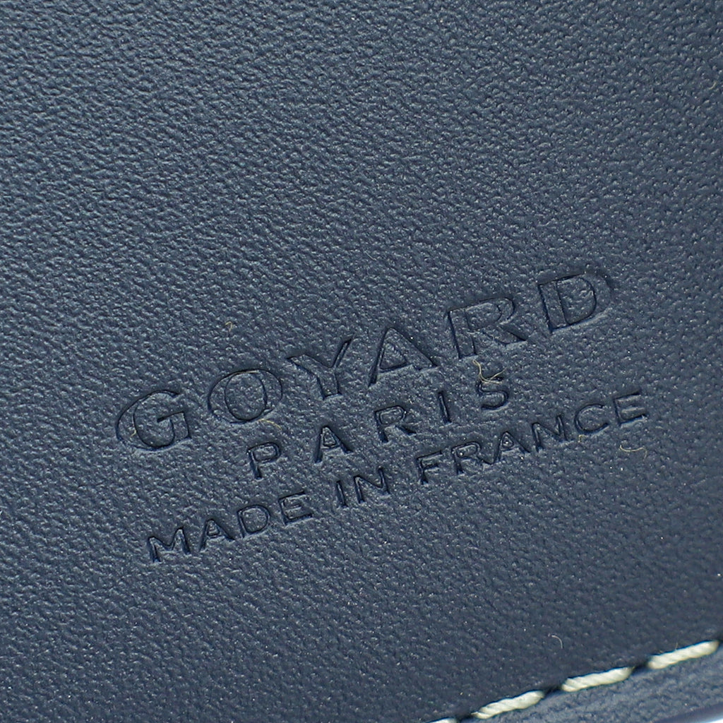 Goyard Navy Blue Goyardine Victoire Wallet