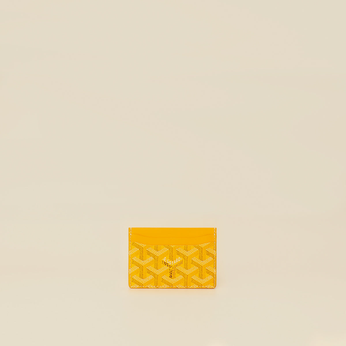 Goyard Yellow Goyardine Saint Sulpice Card Holder