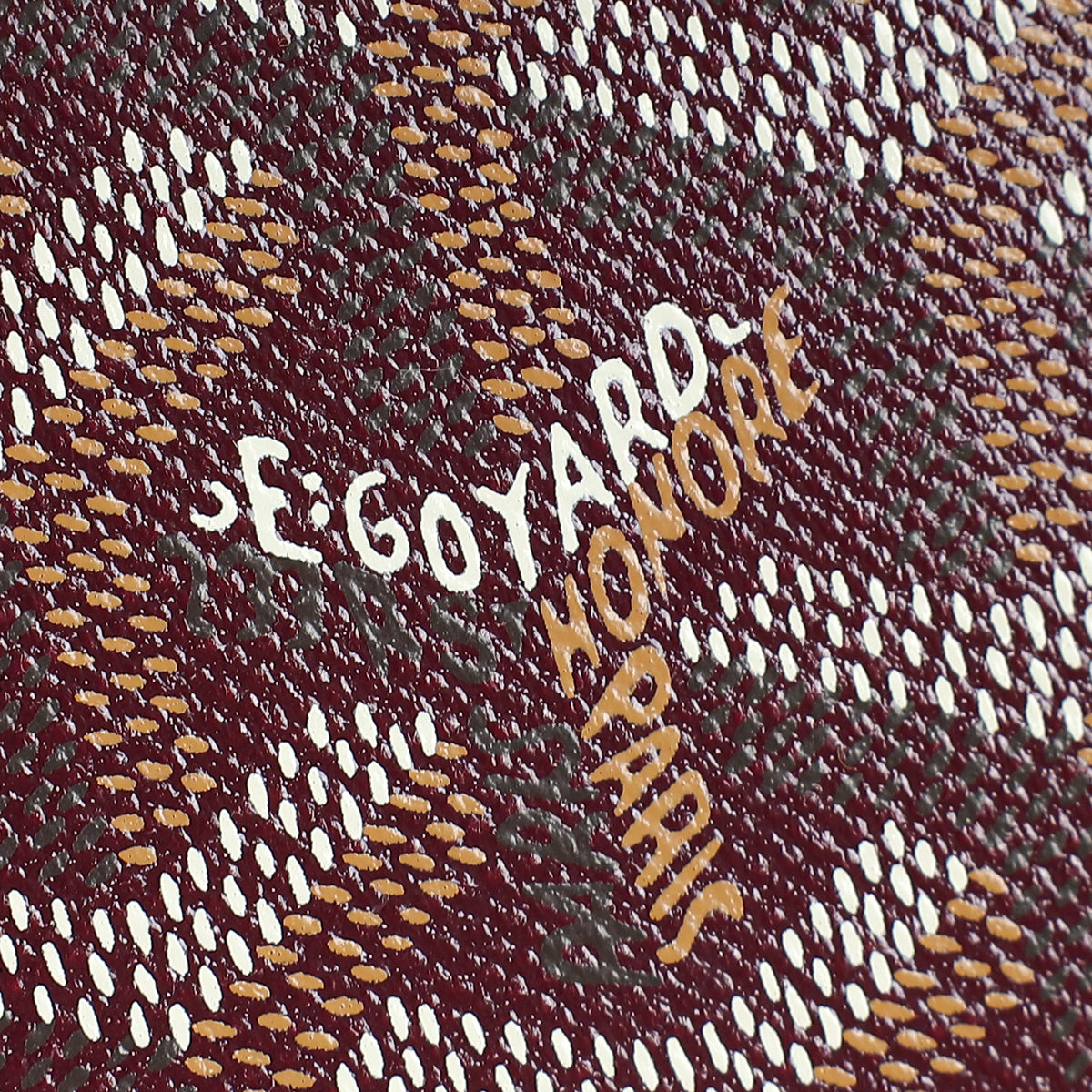 Goyard Burgundy Goyardine Bourbon Zipped Card Holder