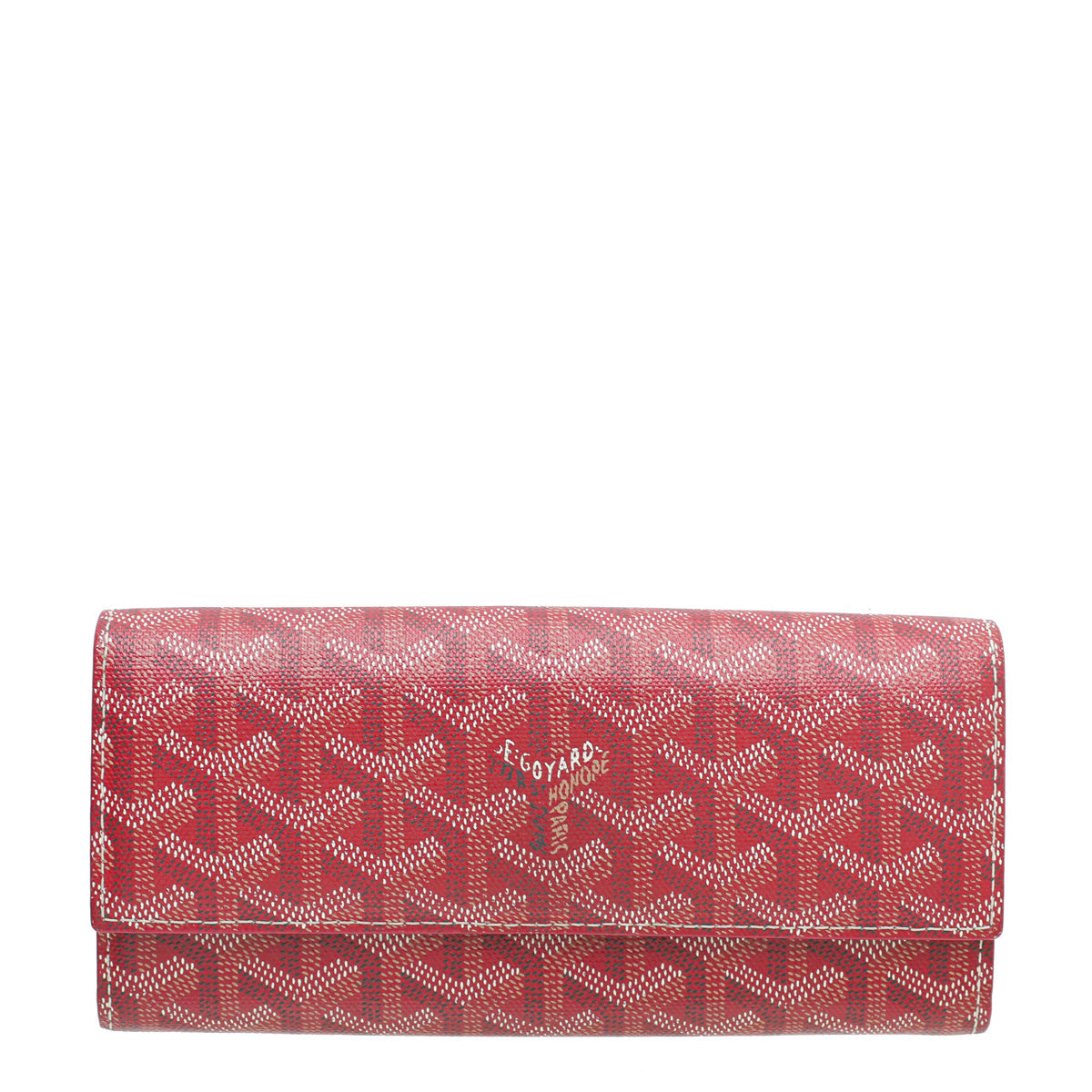 Goyard Red Goyardine Varenne Continental Wallet