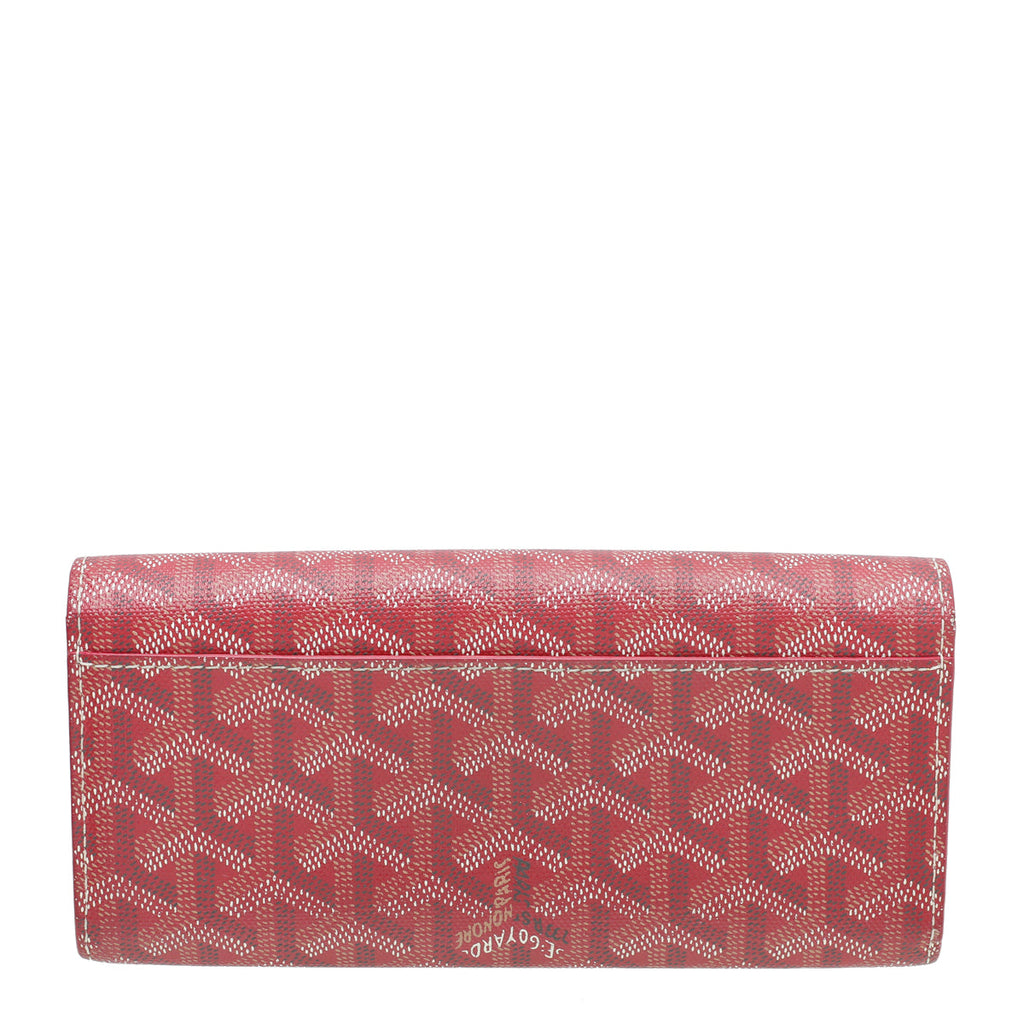 Goyard Red Goyardine Varenne Continental Wallet