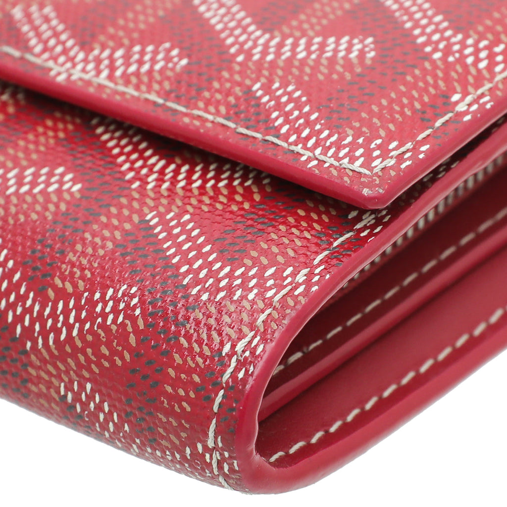 Goyard Red Goyardine Varenne Continental Wallet
