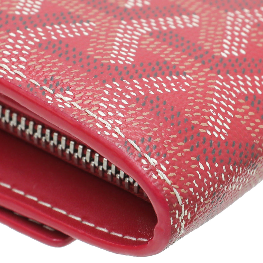 Goyard Red Goyardine Varenne Continental Wallet