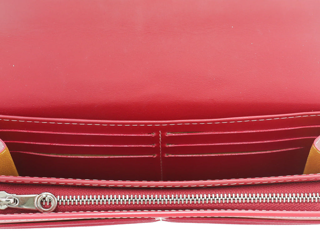Goyard Red Goyardine Varenne Continental Wallet