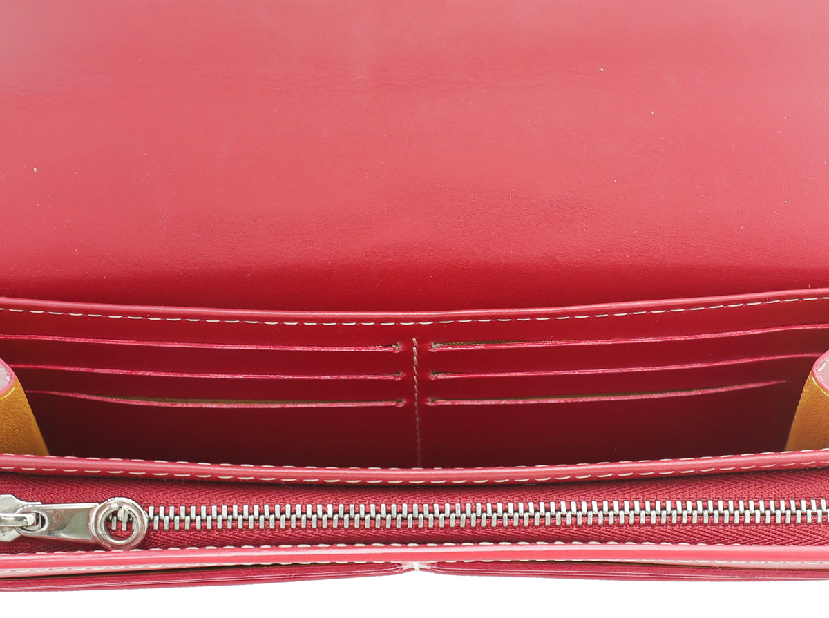 Goyard Red Goyardine Varenne Continental Wallet