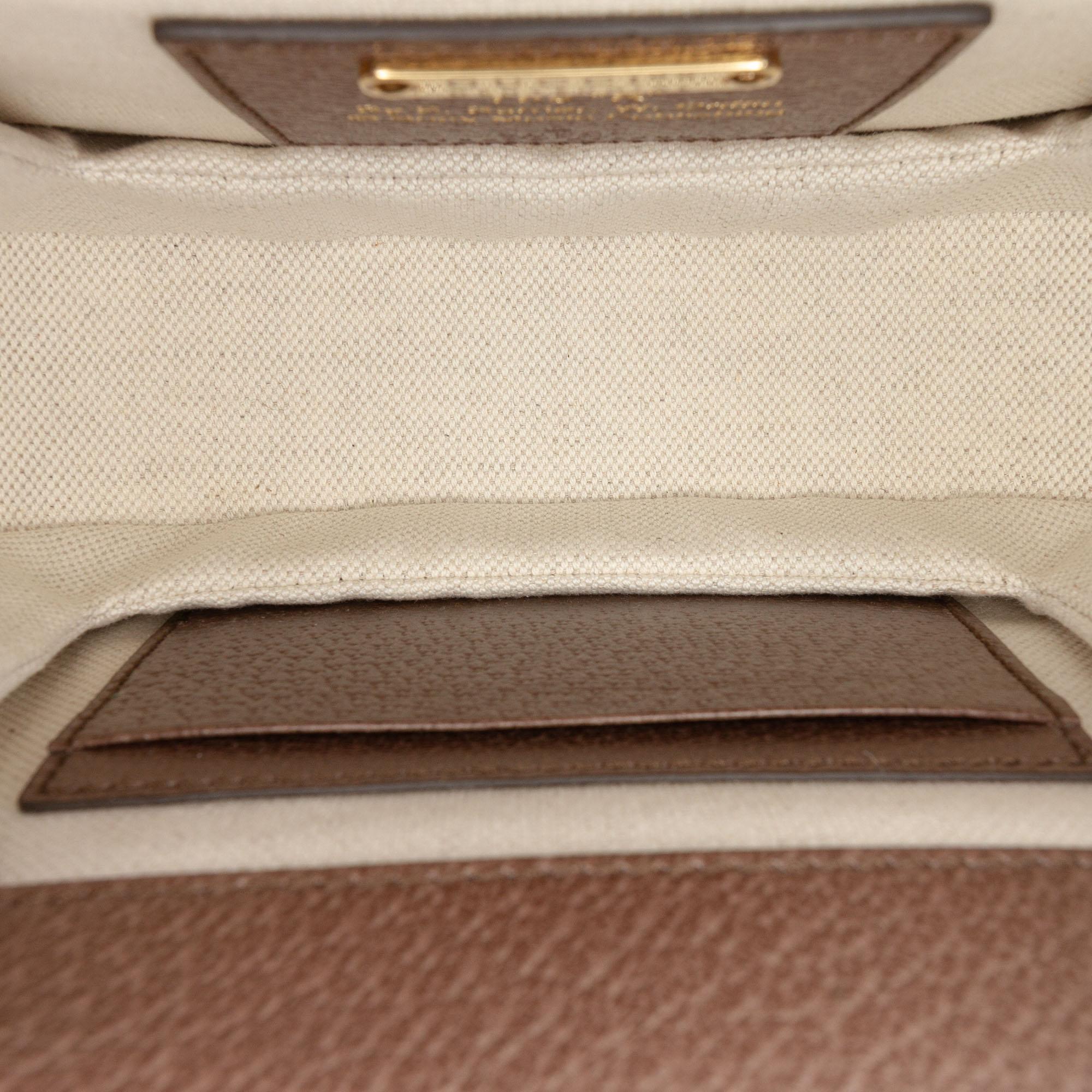 Gucci 100th Anniversary Mini Canvas 1947 Bamboo Top Handle Bag