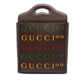Gucci 100th Anniversary Textured Calfskin Logo Convertible Tote
