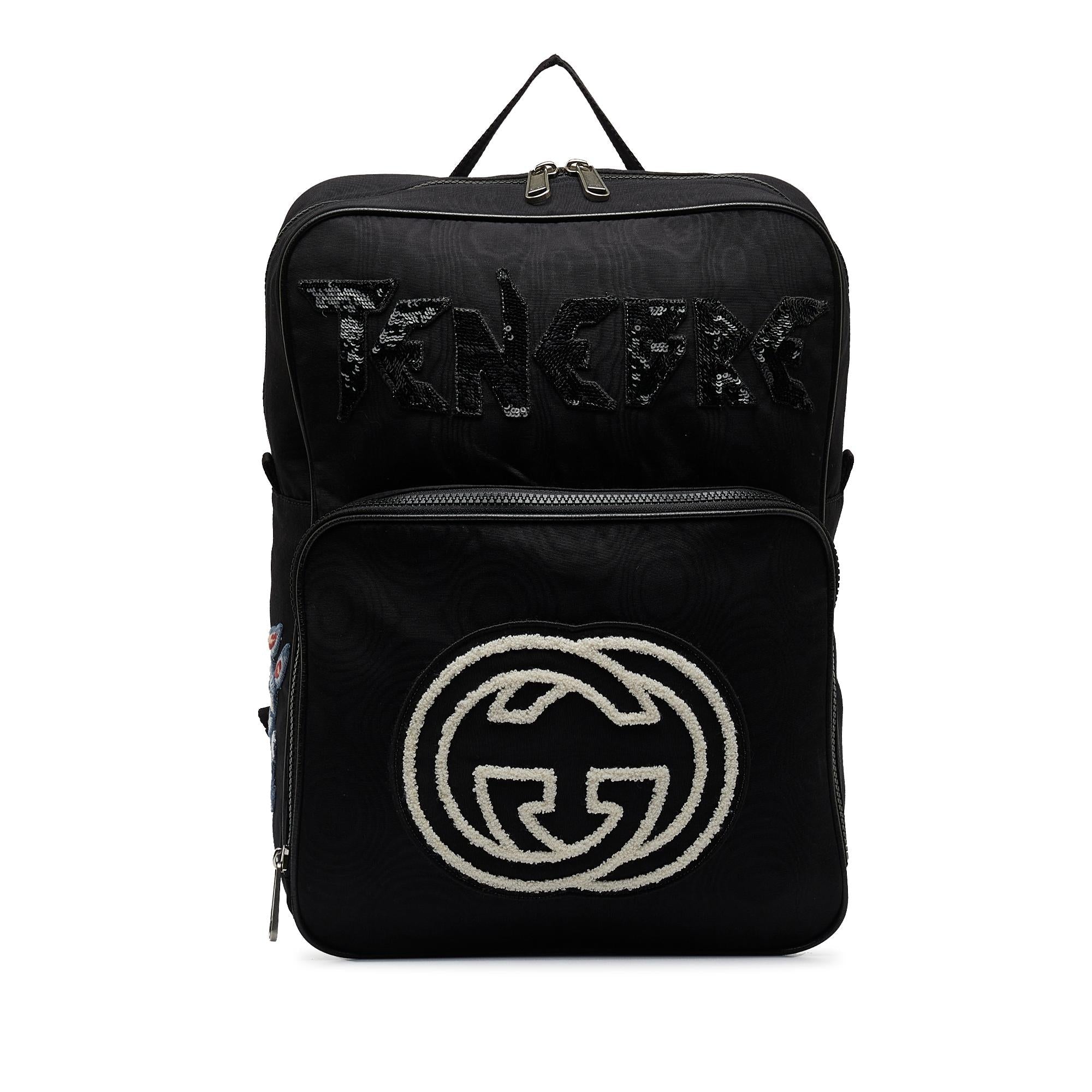 Gucci 80's Patch Tenebre GG Nylon Backpack (SHG-fOclzO)