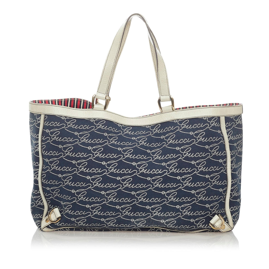 Gucci Abbey D- Ring Canvas Tote Bag (SHG-32612)