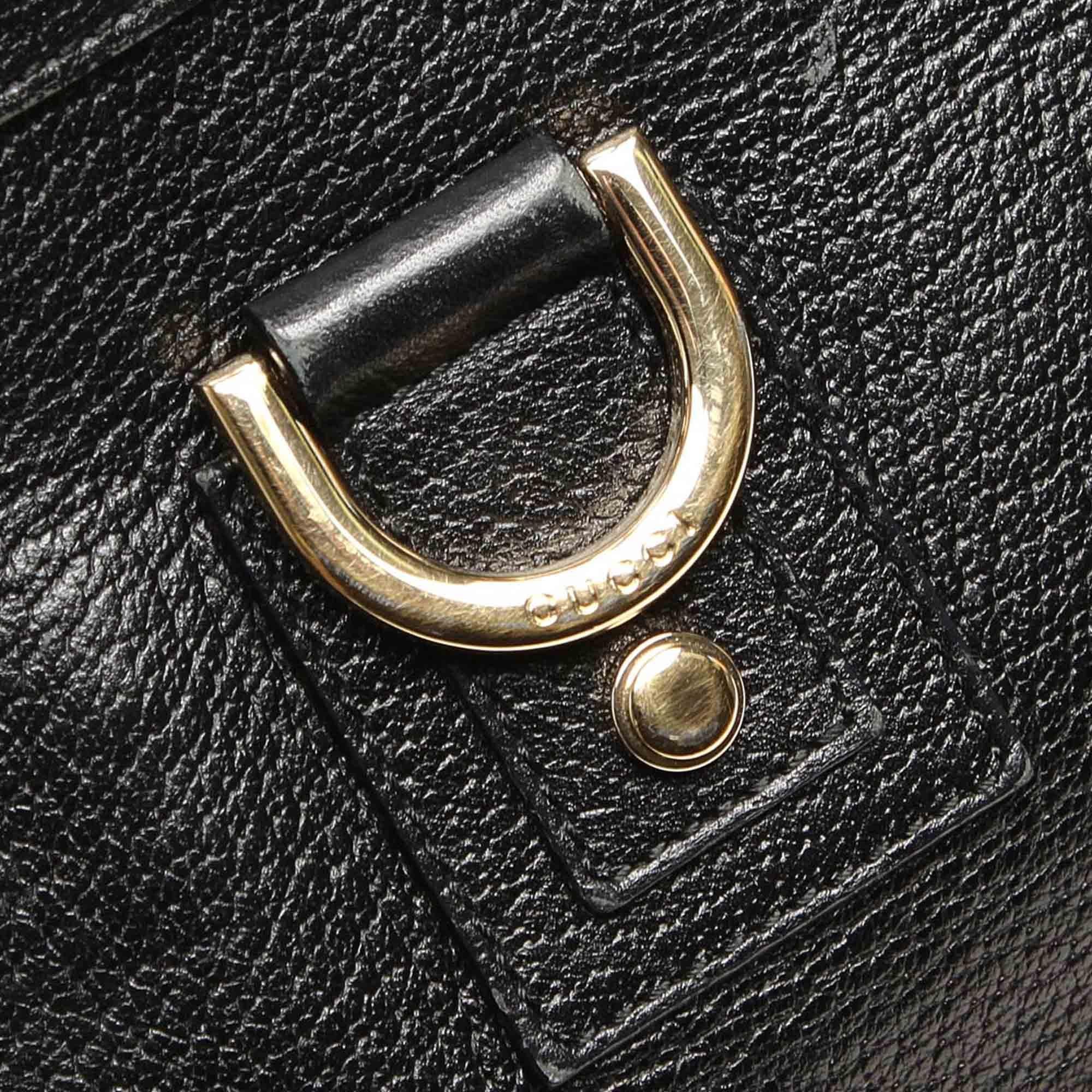 Gucci Abbey-D Ring Leather Handbag (SHG-22400)