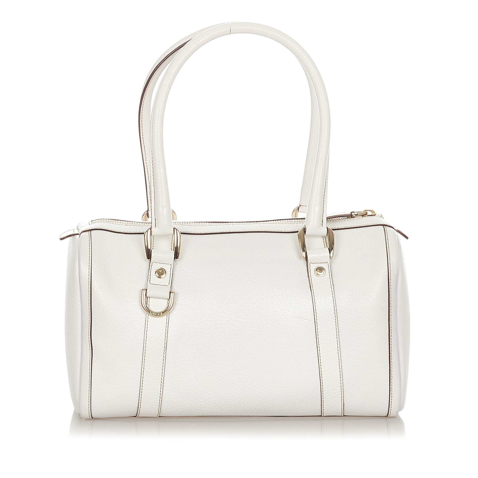 Gucci Abbey Leather Boston Bag (SHG-21500)