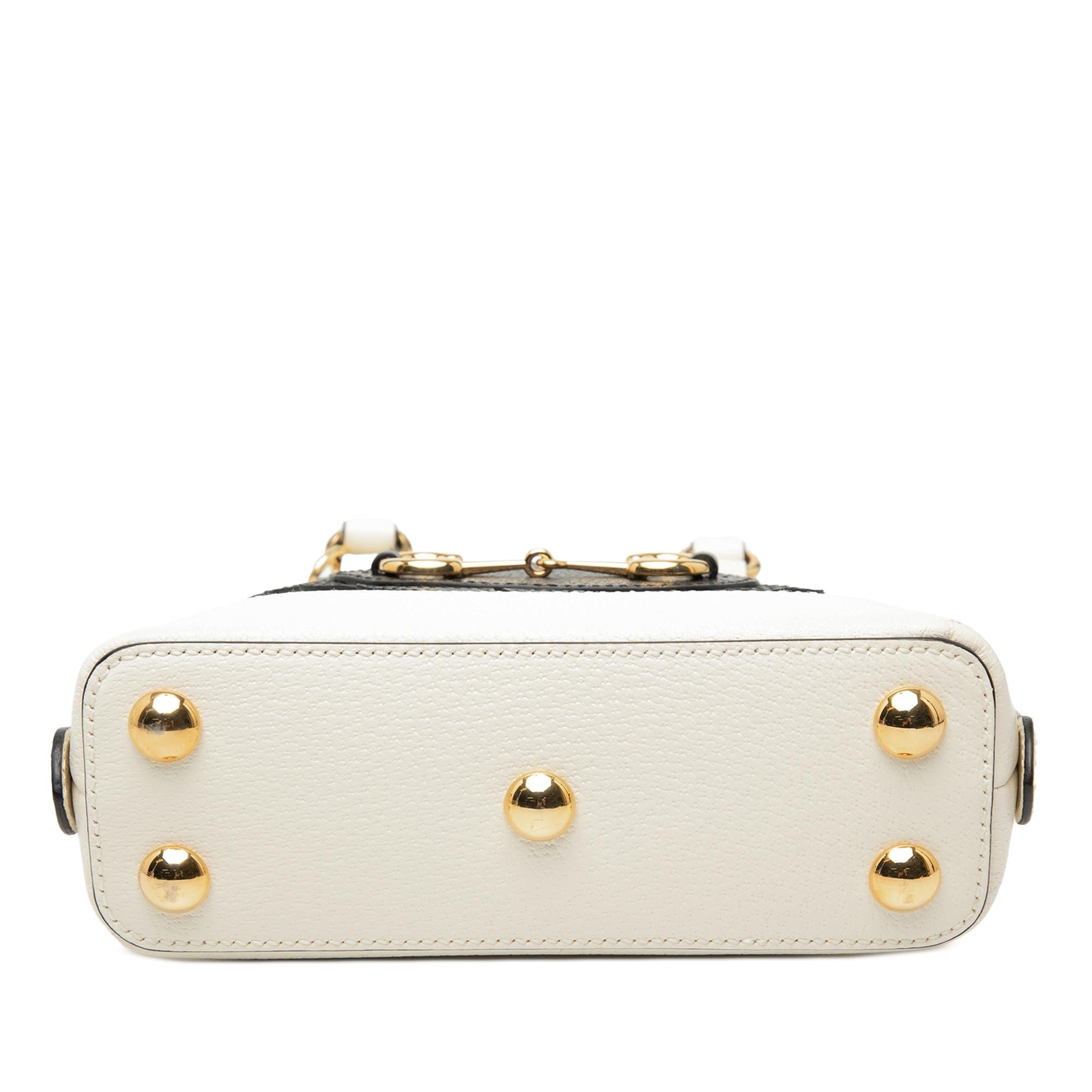 Gucci Adidas Mini Leather Horsebit 1955 Top Handle Bag