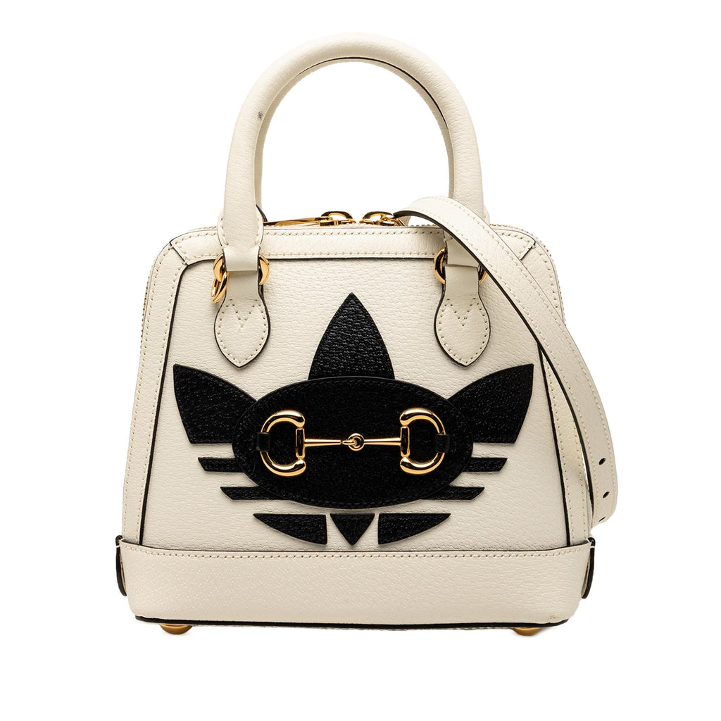 Gucci Adidas Mini Leather Horsebit 1955 Top Handle Bag