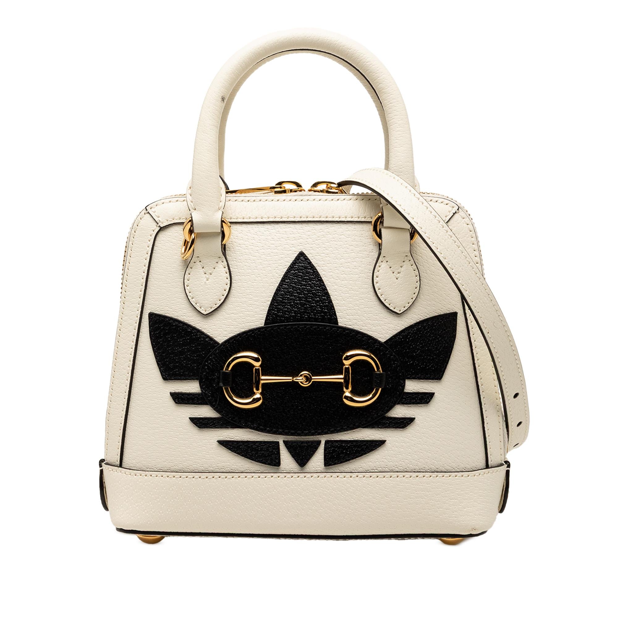 Gucci Adidas Mini Leather Horsebit 1955 Top Handle Bag